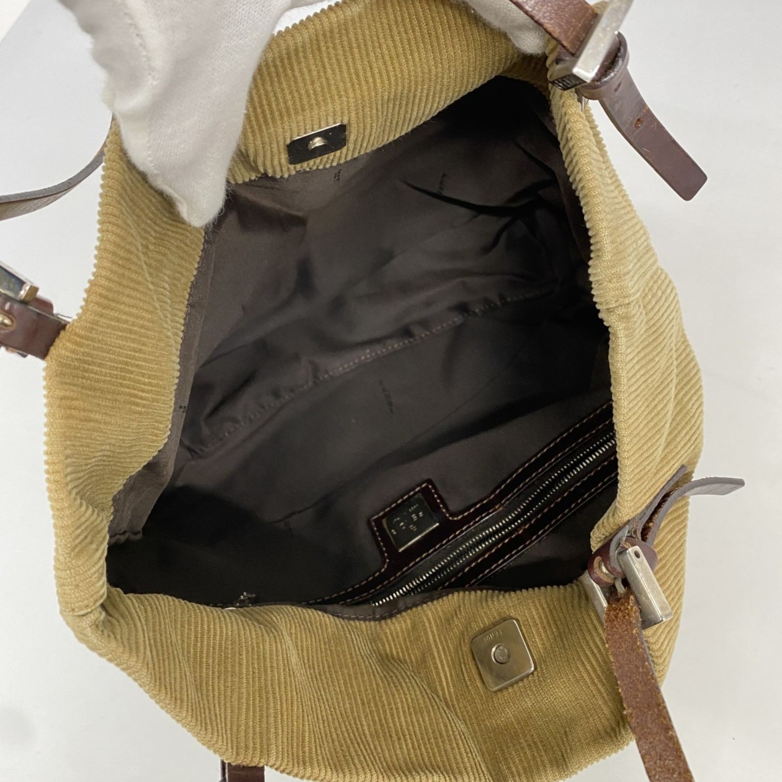 フェンディ(Fendi) フェンディ トートバッグ コーデュロイ ベージュ