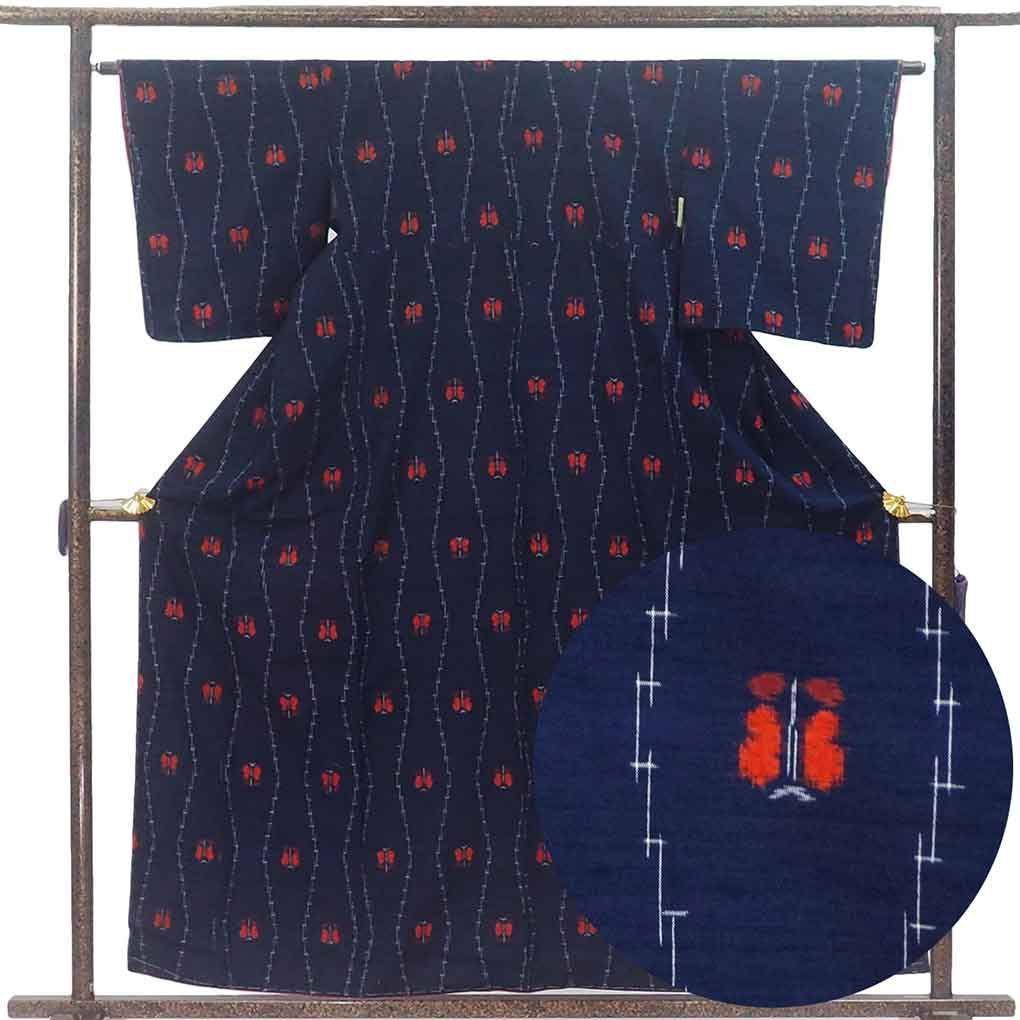 紬 身丈161cm 裄63cm 前幅22.5cm 後幅28cm 袖丈49cm 袖幅32cm