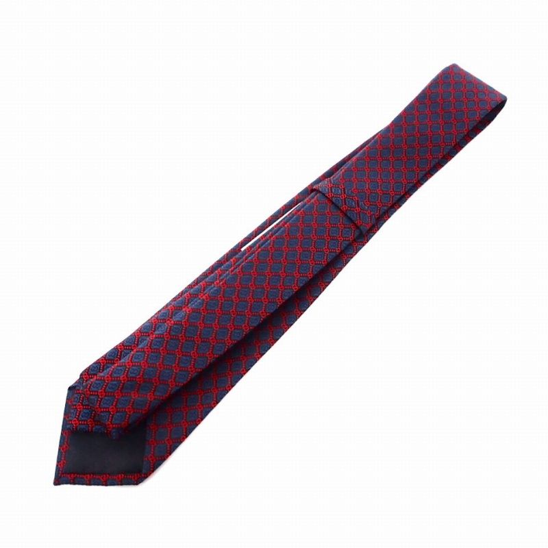 グッチ GUCCI ネクタイ 148×7㎝ ネイビー/レッド 571800 - メルカリ
