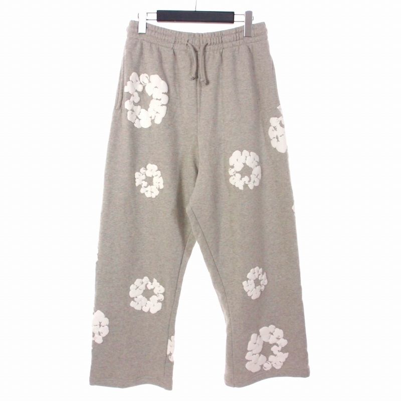 【中古】デニムティアーズ DENIM TEARS コットンリースバギースウェットパンツ XS グレー メンズ デニムティアーズ DENIM TEARS コットンリースバギースウェットパンツ