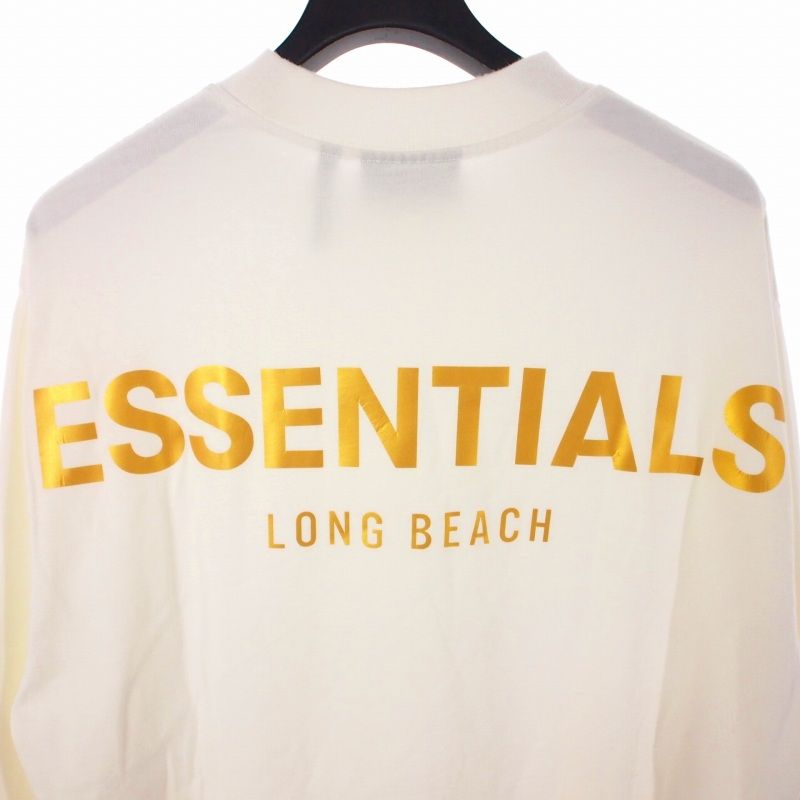 【中古】エッセンシャルズ essential+s L/S T-SHIRT LTD LONG BEACH バックロゴロゴ ロンT Tシャツ カットソー 長袖 M エッセンシャルズ essential+s L/S T-SHIRT LTD LONG BEACH バック