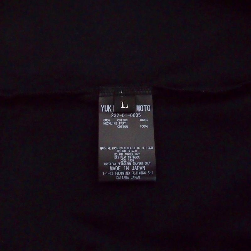 ユウキハシモト YUKI HASHIMOTO LONG SLEEVE Y-NECK T-SHIRTS Tシャツ