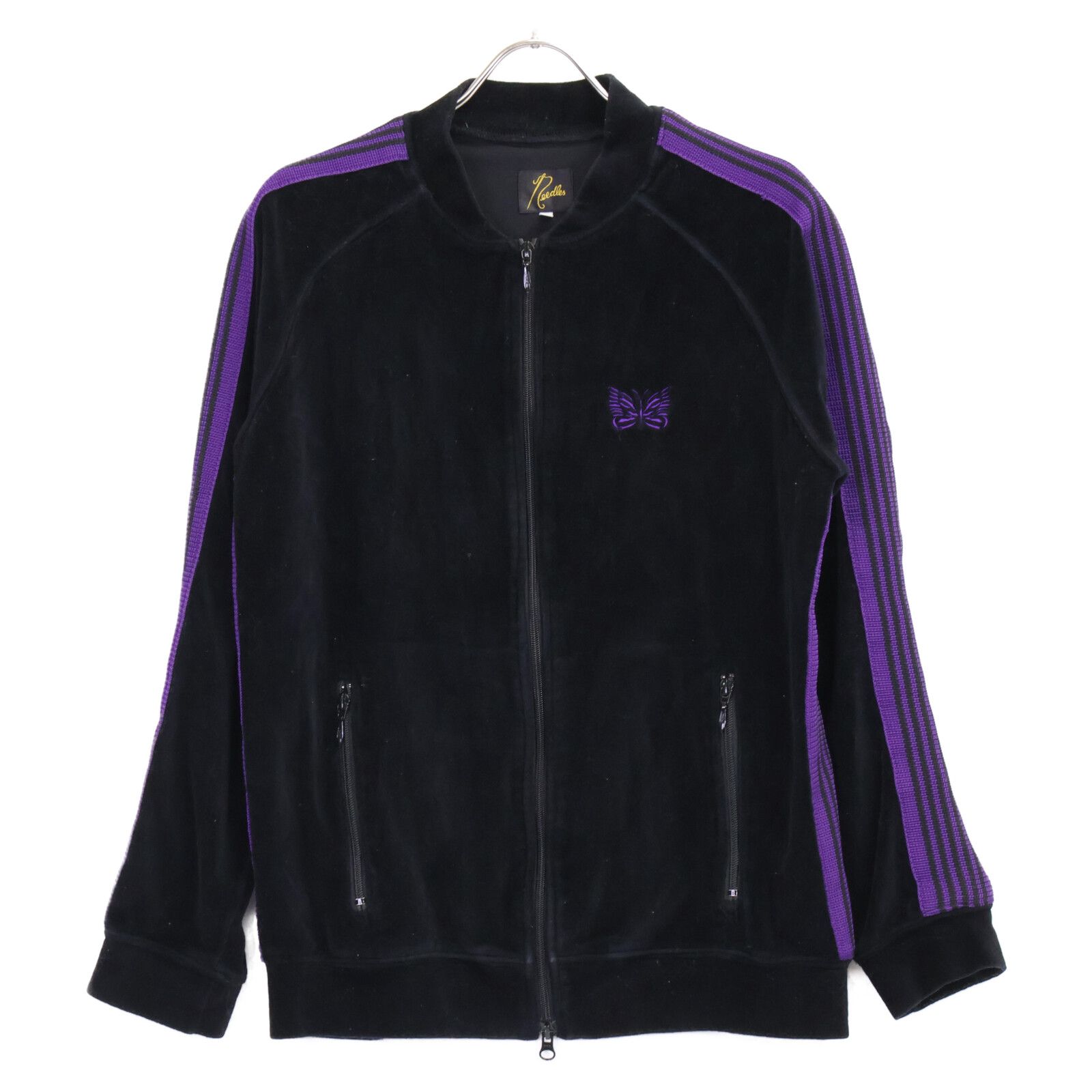 Needles ブラック/パープル ジャケット M 中古・古着通販】Needles (ニードルズ) トラックジャケット ブラック
