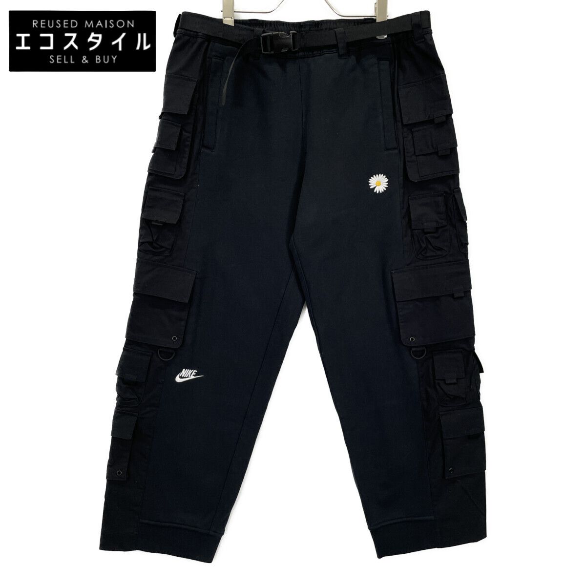 NIKE ナイキ × PEACEMINUSONE ﾌﾞﾗｯｸ ｶｰｺﾞﾊﾟﾝﾂ XS - メルカリ