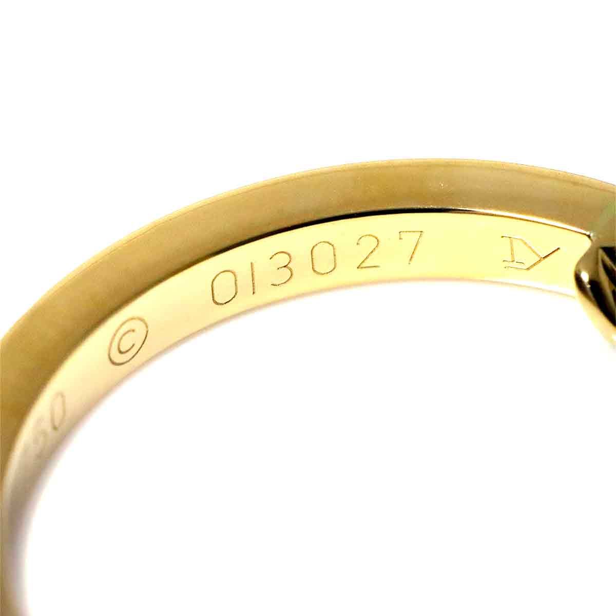 カルティエ Cartier クラシック ダイヤ フープ ピアス K18 YG イエロー