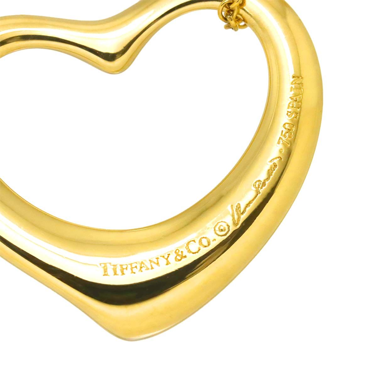 ティファニー TIFFANY&Co. オープンハート 幅22mm ダイヤ ネックレス