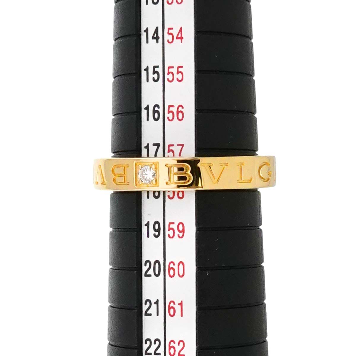 ブルガリ　K18WGビー・ゼロワン エッセンシャルリング　ダイヤセット　17号 ブルガリ BVLGARI ビーゼロワン エッセンシャル 17.5号 リング ダイヤ