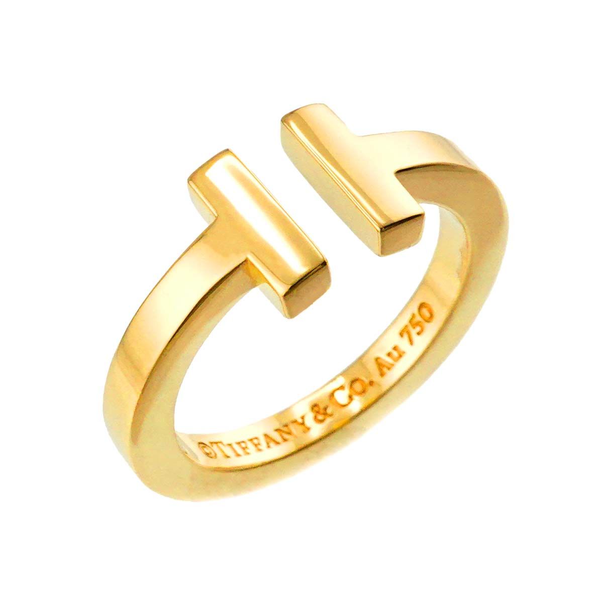 ティファニー TIFFANY&Co. T スクエア 11号 リング K18 YG イエロー
