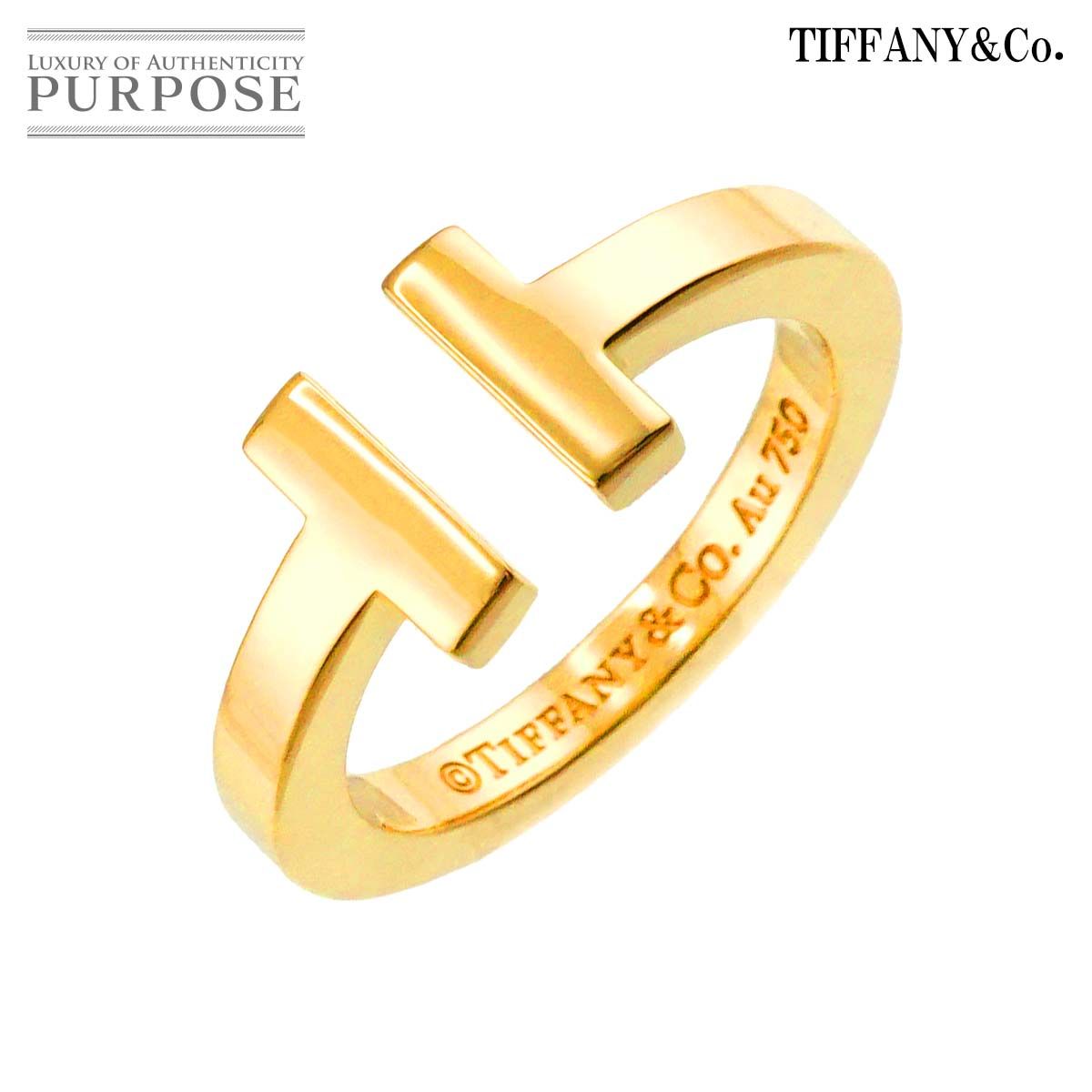 ティファニー TIFFANY&Co. T スクエア 11号 リング K18 YG イエロー