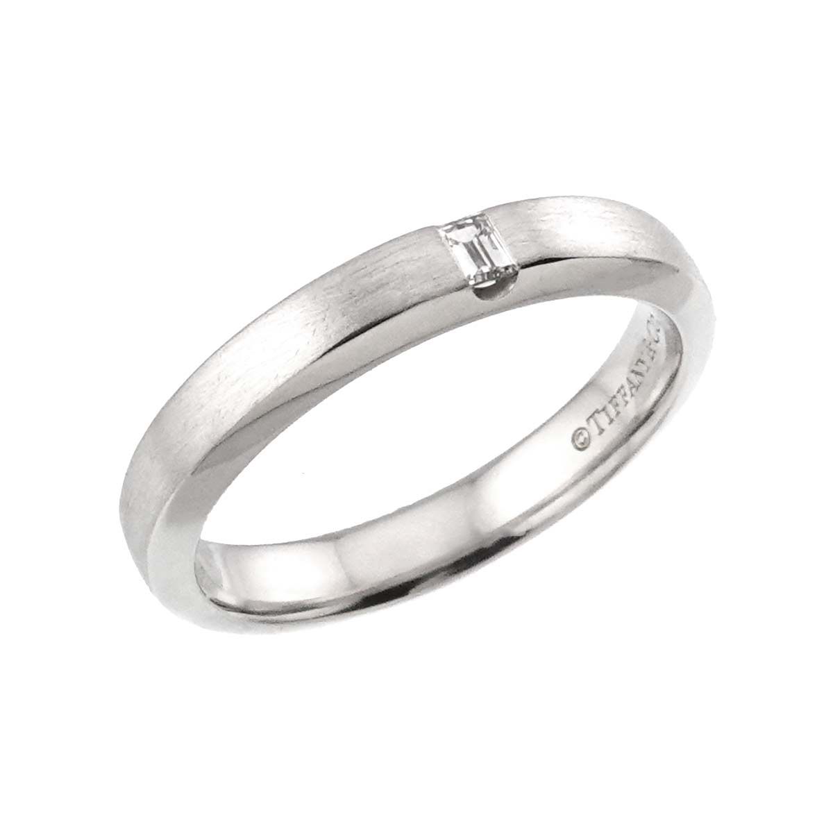 Tiffany & Co.プラチナリング ティファニー TIFFANY&Co. サテン フィニッシュ 8号 リング ダイヤ 1P