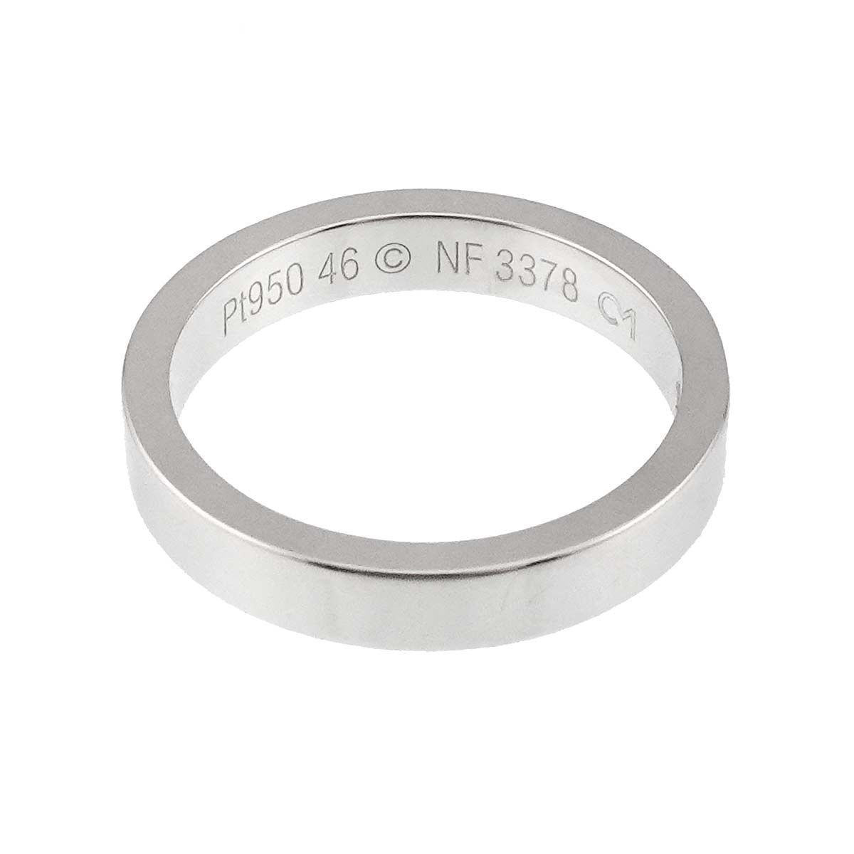 カルティエ Cartier Cドゥ #46 リング 幅3mm ダイヤ 1P Pt プラチナ