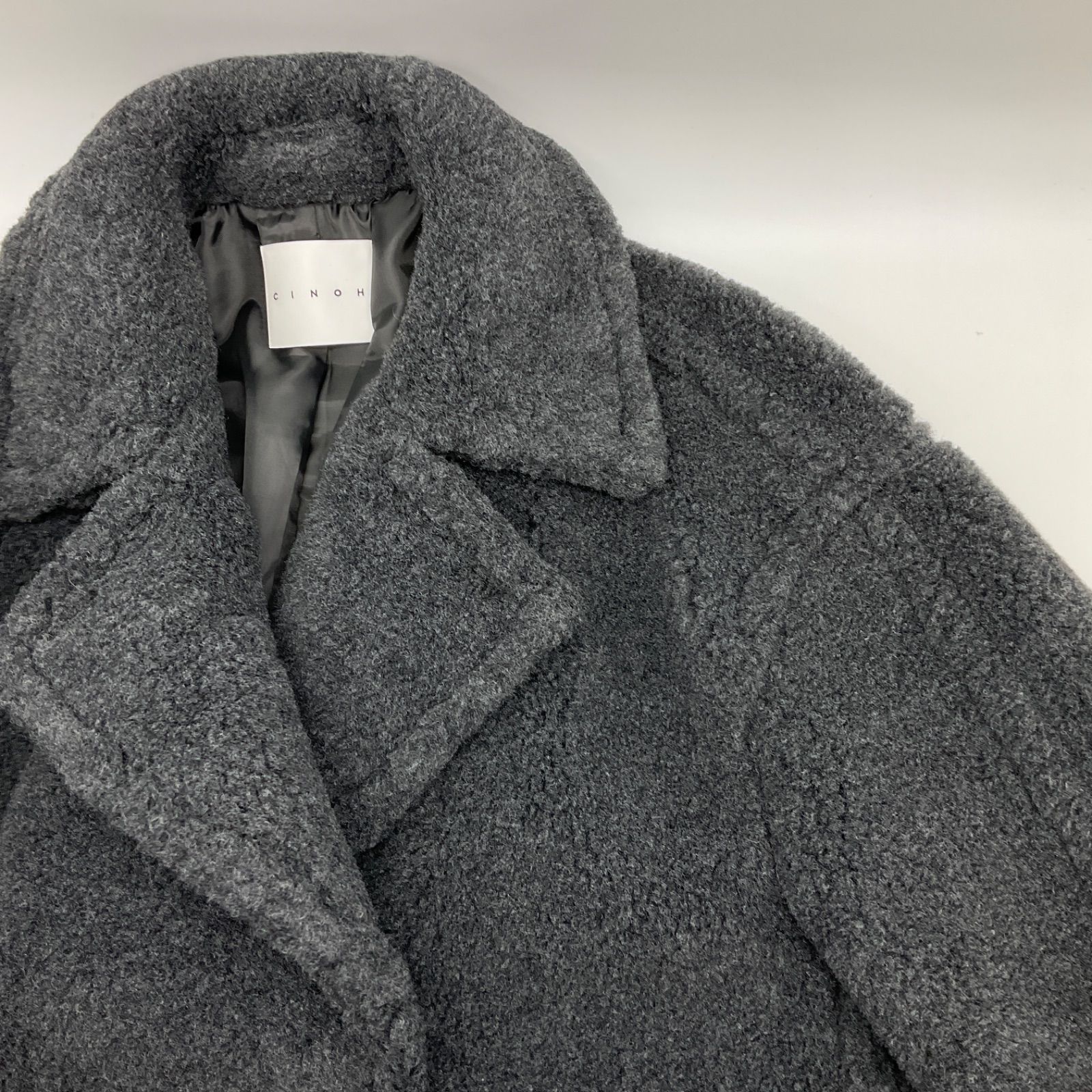 CINOH チノ ボア コクーンコート オーバーサイズ ジャケット ブルゾン