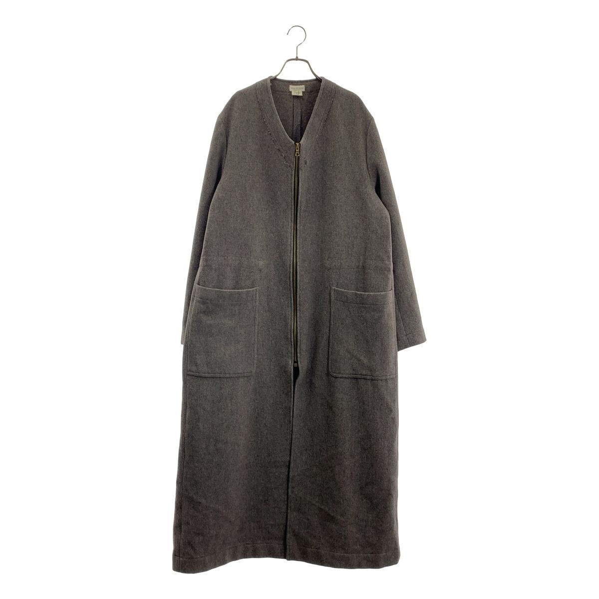 DRIES VAN NOTEN ノーカラーウールコートドリスヴァンノッテン
