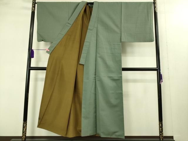 平和屋1□極上 男性 長羽織 単衣 お召 逸品s8660 長羽織 お召