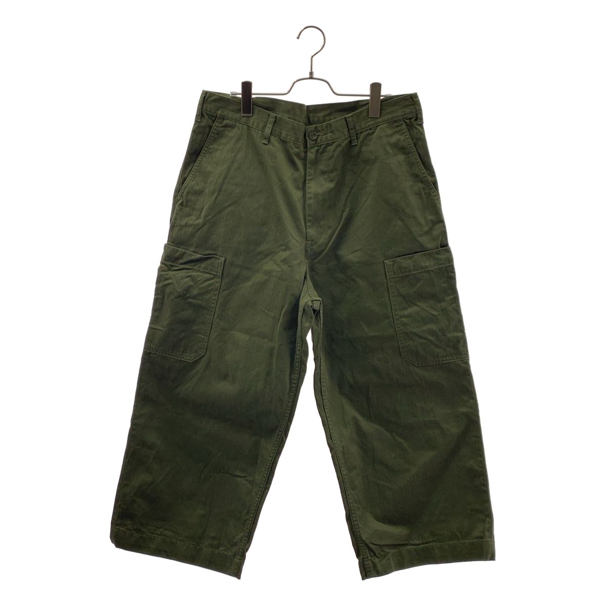 Graphpaper / グラフペーパー | 2023SS | Suvin Herringbone Cargo Pants スビン ヘリンボーン カーゴパンツ | 2 | カーキ | メンズ Graphpaper / グラフペーパー | 2023SS | Suvin Herringbone Cargo
