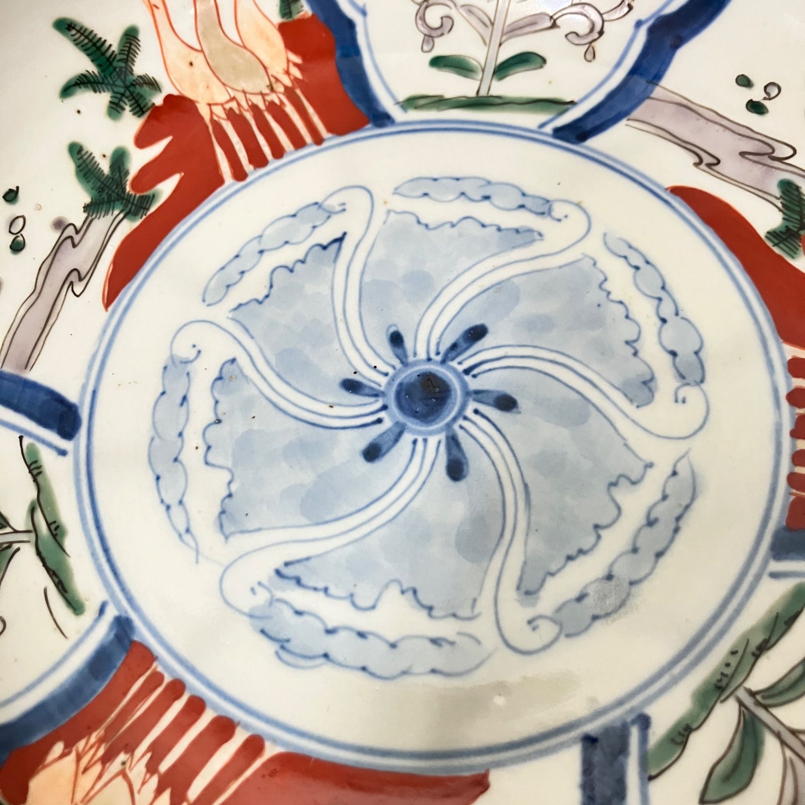 三ッ重ね鉢　色絵　江戸後期 古伊万里焼 江戸後期〜幕末頃 色絵山水絵図 大鉢40cm - メルカリ