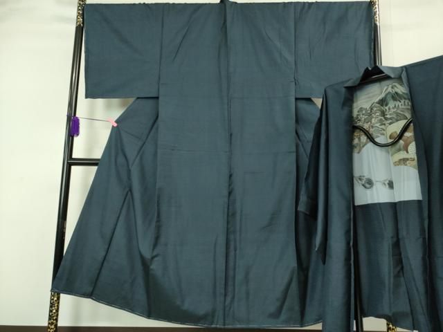 平和屋着物□極上 男性 本場大島紬 アンサンブル 長羽織 100亀甲 総