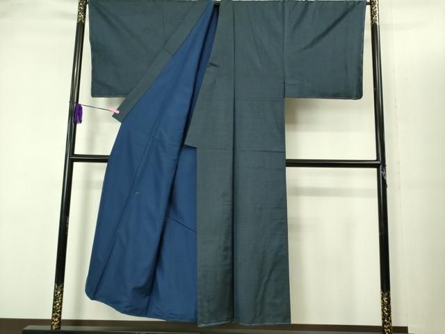 平和屋着物□極上 男性 本場大島紬 アンサンブル 長羽織 100亀甲 総