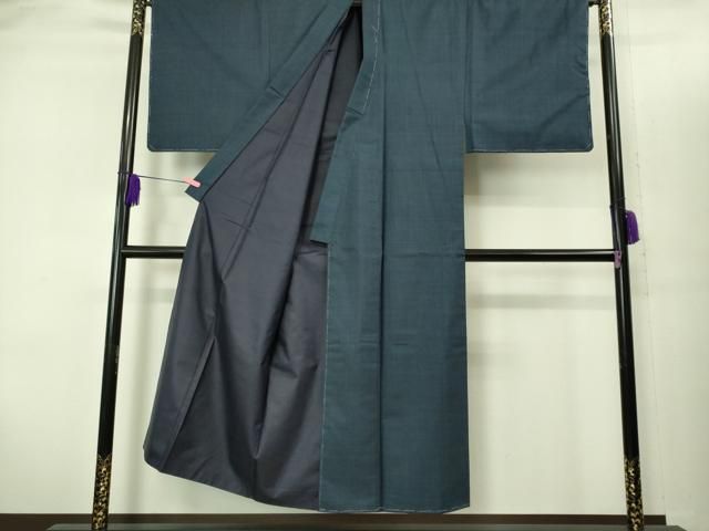 平和屋着物□極上 男性 本場大島紬 アンサンブル 長羽織 120亀甲 総
