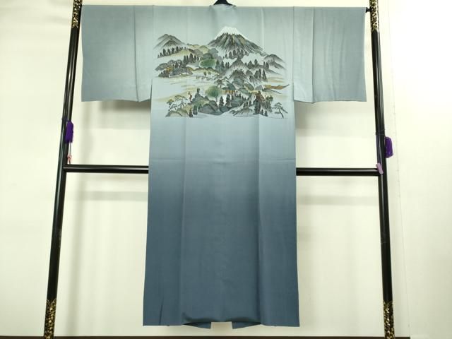 平和屋着物□極上 男性 紬 アンサンブル 長襦袢(袷)・長羽織セット 色