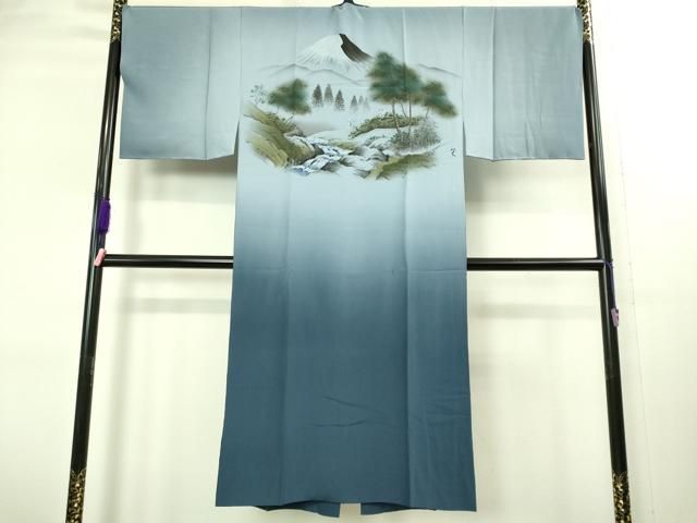 平和屋着物●男性　本場大島紬　アンサンブル　長羽織・長襦袢(袷)セット　100亀甲　総詰め　正絹　逸品　DABD9871ud 平和屋着物□極上 男性 本場大島紬 アンサンブル 長襦袢(袷)・長羽織