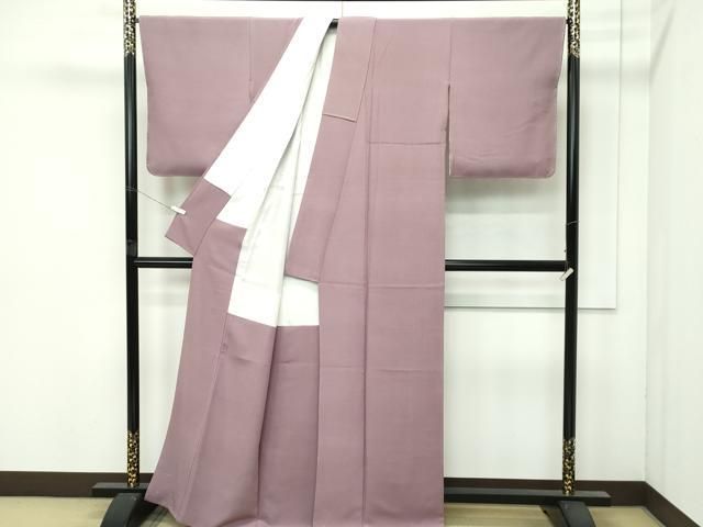 平和屋着物●極上　色無地　胡桃染色　寿光織　反端付き　逸品　未使用　CZAA4565s6 平和屋着物○極上 色無地 胡桃染色 寿光織 反端付き 逸品 未使用