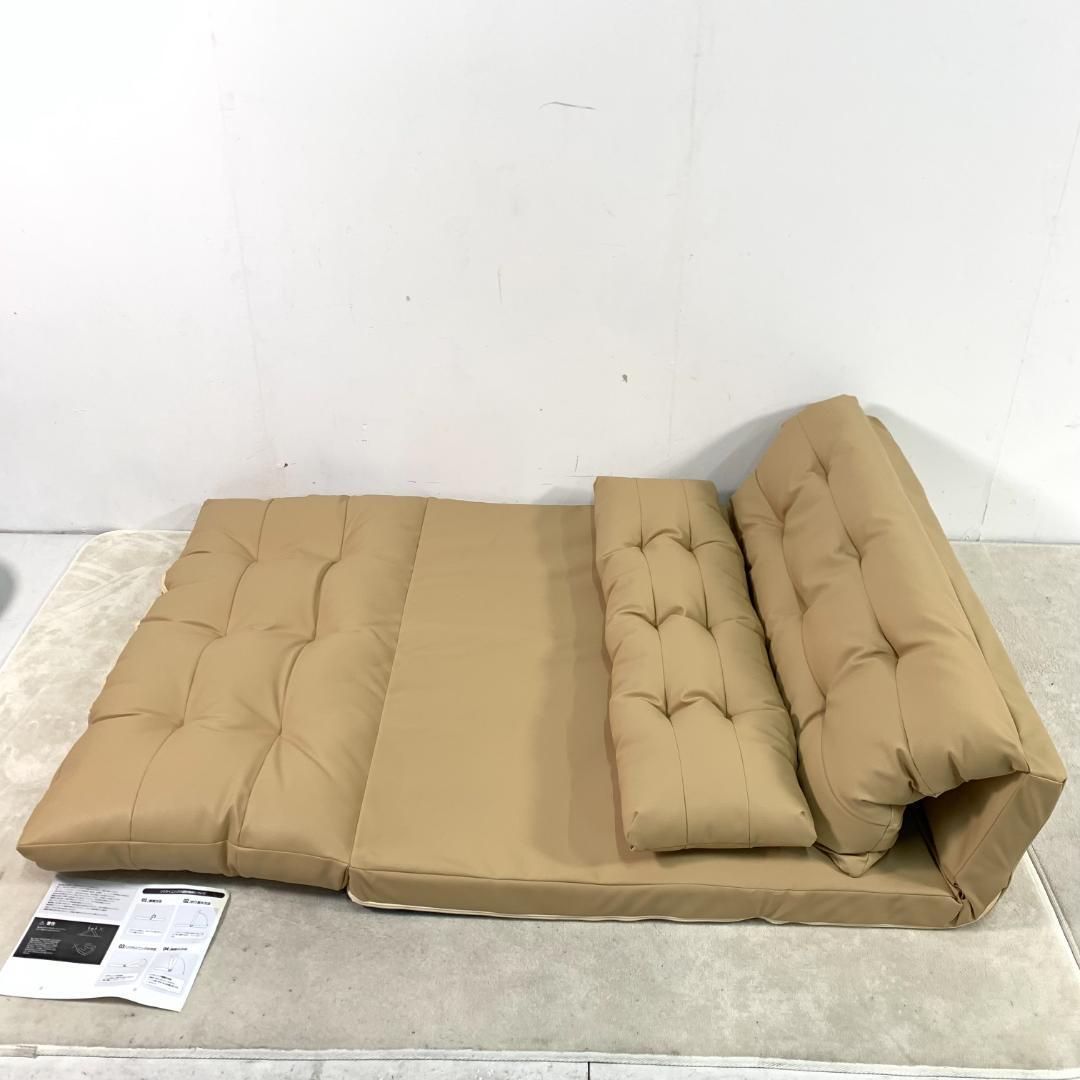 訳あり商品ソファベッド ソファ 二人掛け PUレザー 座椅子 1450-220