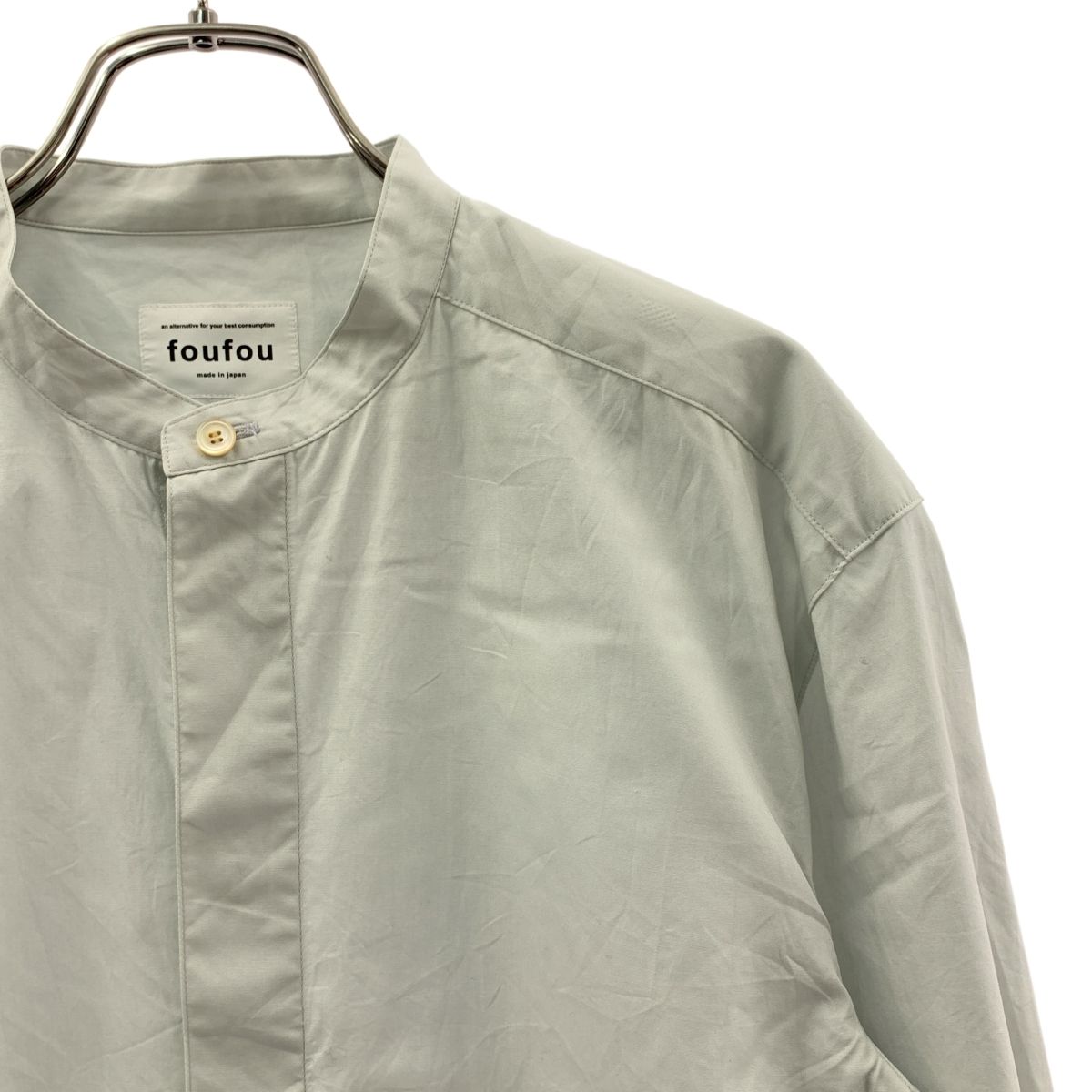 foufou スタンドカラーフライフロントブラウス L foufou スタンド