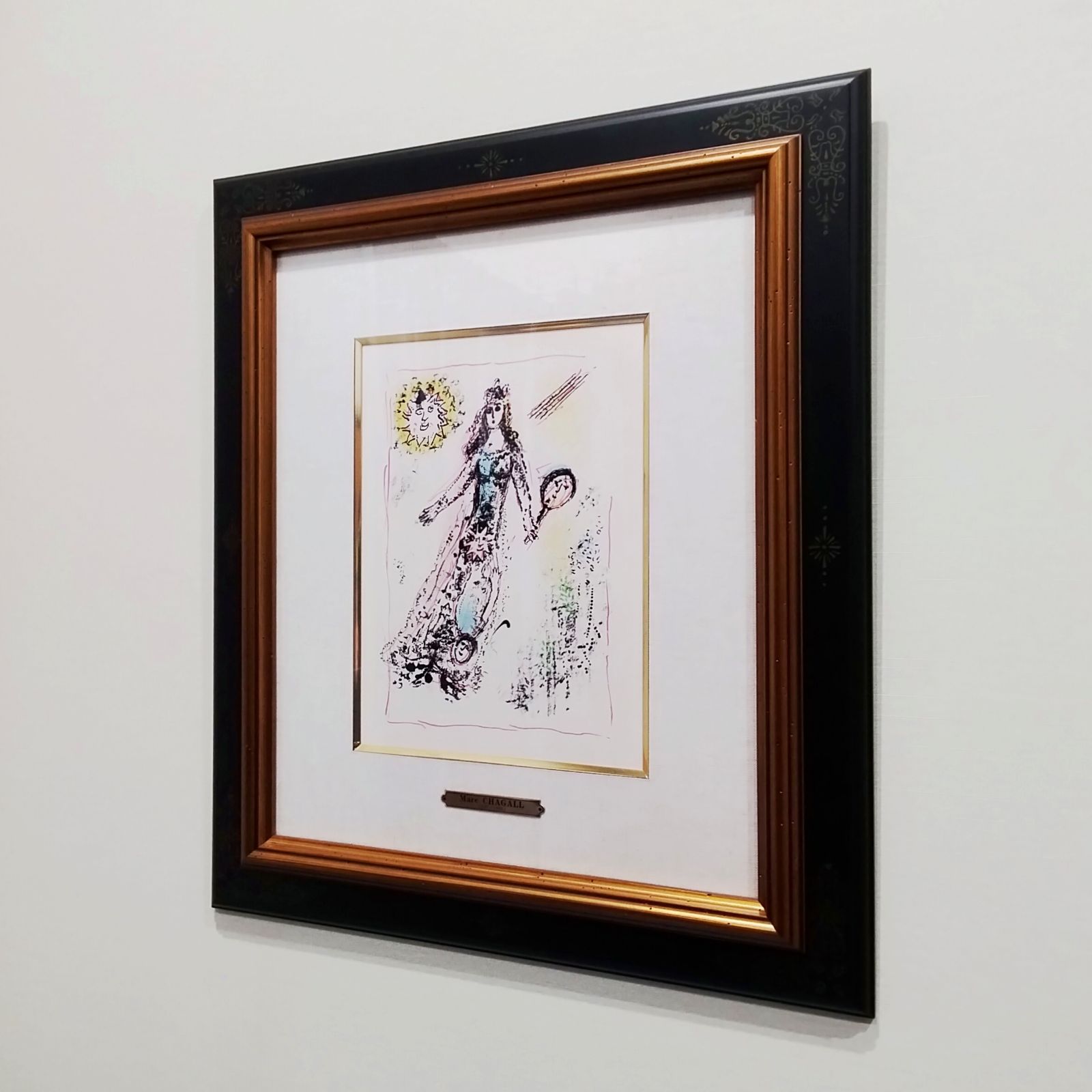 シャガール 魔法と王国 1972年 リトグラフ 限定205部 ムルロー工房 額