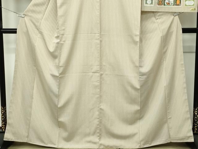 平和屋着物●極上　本塩沢　やまだ織　縞　阿部芳子作　証紙付き　逸品　未使用　CZAA4666s6 平和屋着物○極上 本塩沢 やまだ織 縞 阿部芳子作 証紙付き 逸品 未
