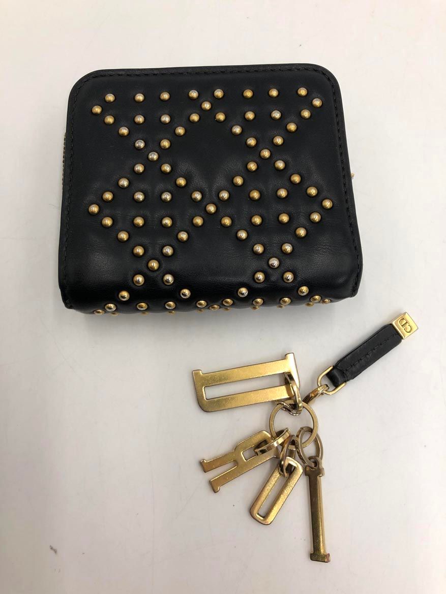 Dior ディオール 33-MA0197 カナージュ チャーム レザー スタッズ