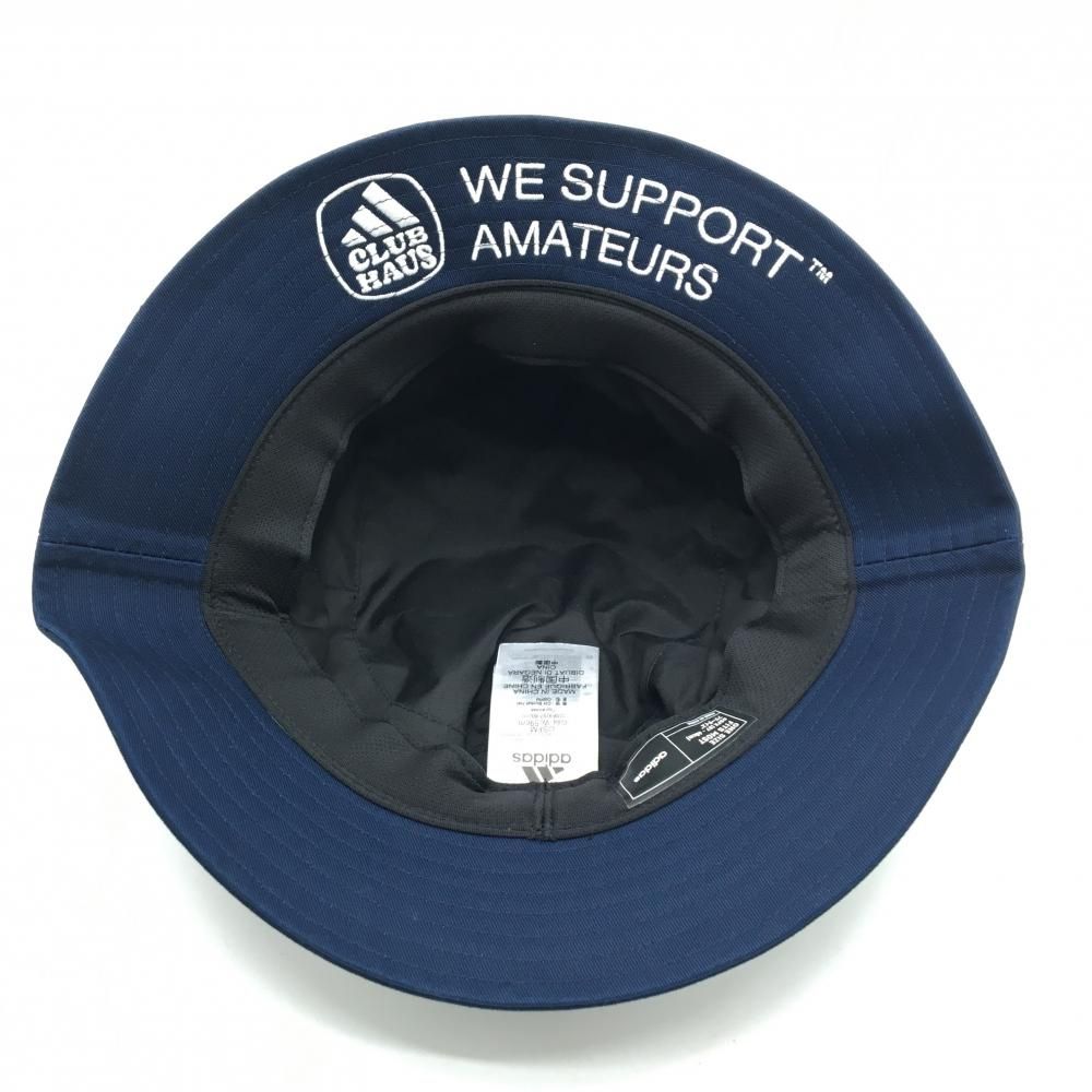 超美品】アディダス×クラブハウス バケットハット ネイビー×白 綿100