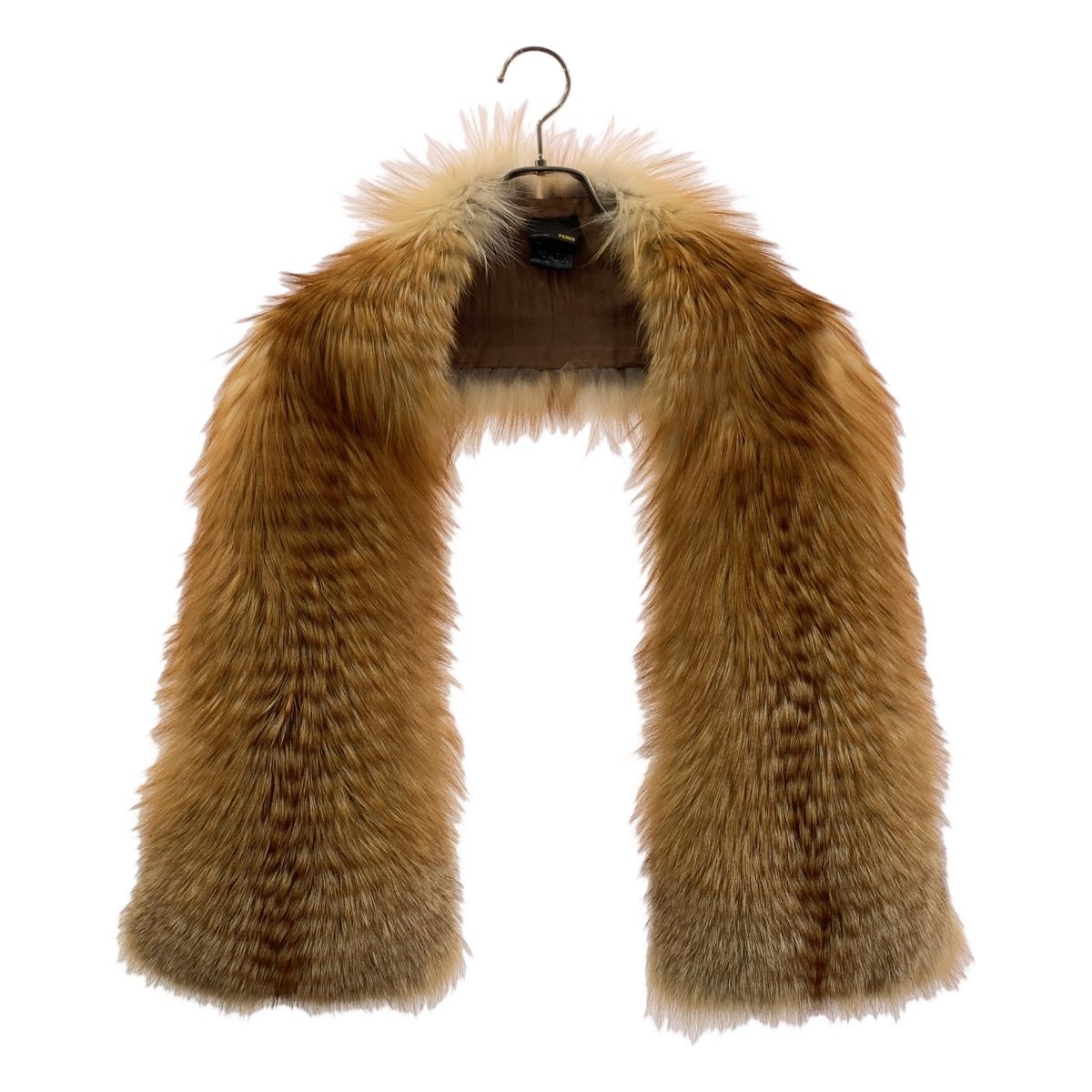 FENDI フォックス ファー マフラー ショール 美品】 FENDI / フェンディ | フォックスファー 裏地シルク ショール