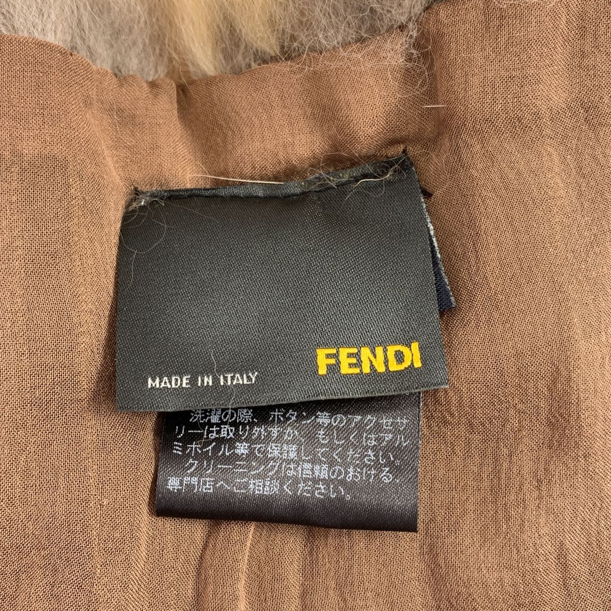 美品】 FENDI / フェンディ | フォックスファー 裏地シルク ショール