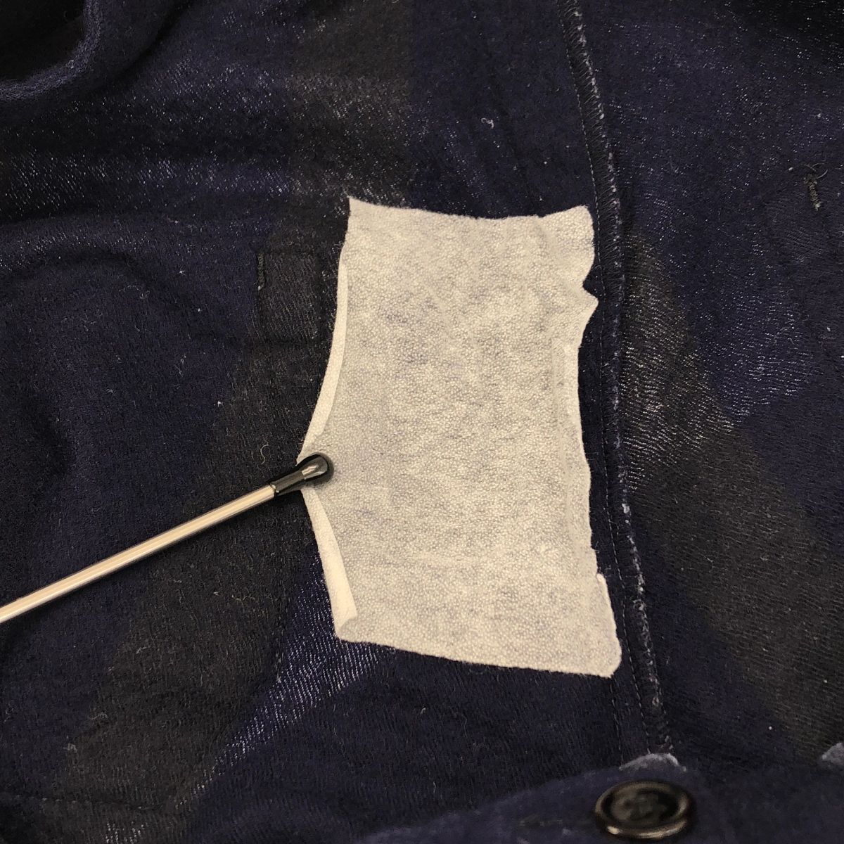 Yohji Yamamoto FEMME / ヨウジヤマモトファム | ウール ガチャベルト ストライプ ワイド パンツ | 2 | ネイビー/パープル | レディース