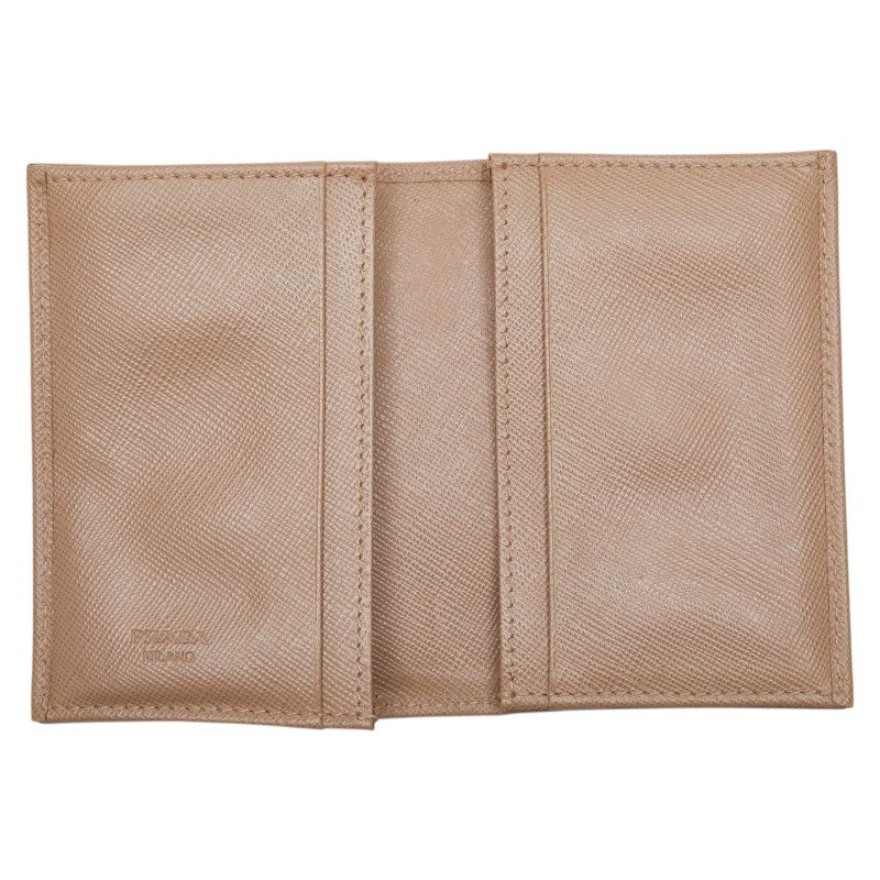 プラダ サフィアーノ カードケース パスケース ベージュ レザー