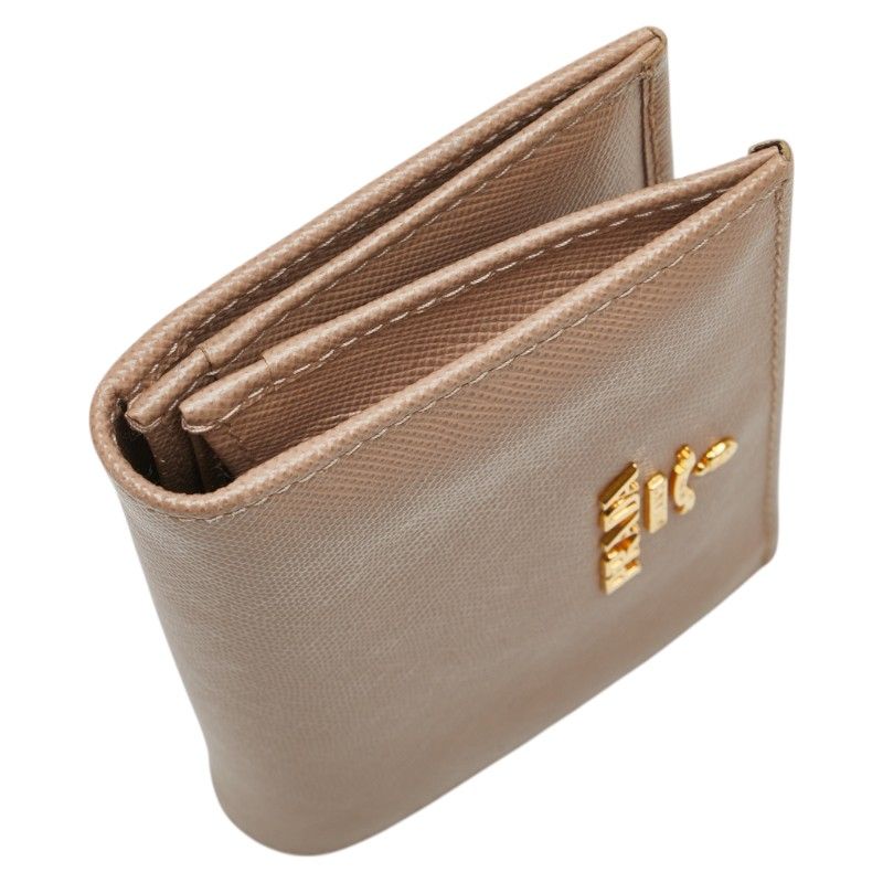 プラダ サフィアーノ カードケース パスケース ベージュ レザー
