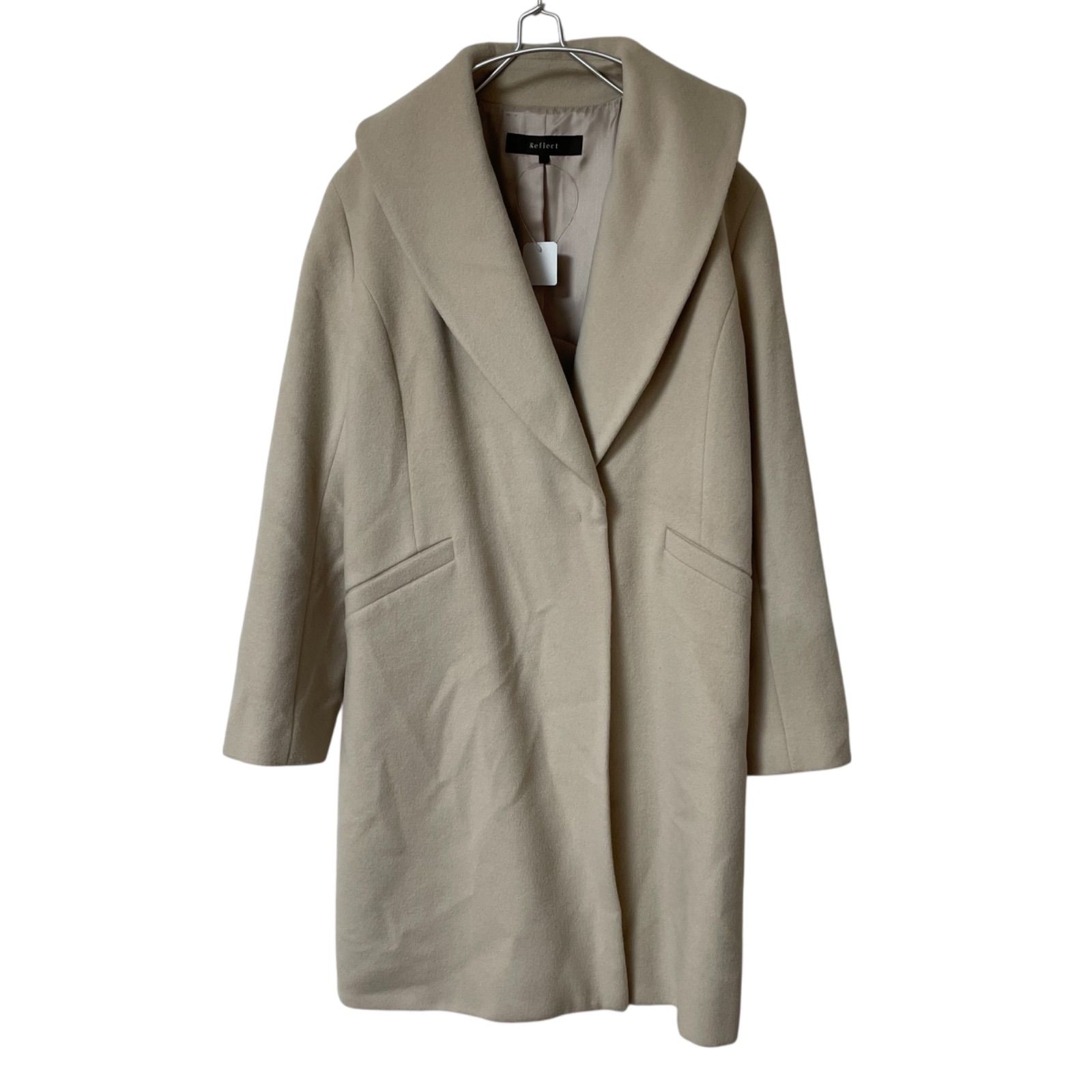 ZK19【美品】Reflect リフレクト ビックショールカラーコート ロング