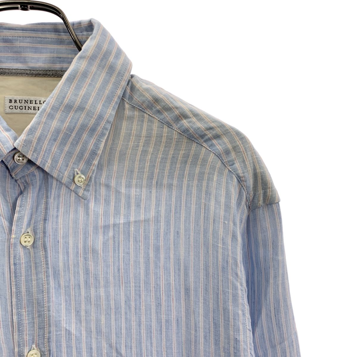BRUNELLO CUCINELLI / ブルネロクチネリ | コットン ストライプ ボタン