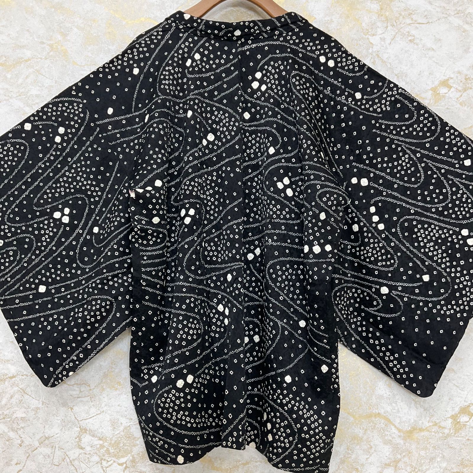 kimono one◆kimonoarisa◆♥同然◆日本の総手絞り◆正絹◆羽織◆正絹◆裄68.5丈82.5◆裄長◆長羽織道中着道行コート着物帯小紋普段着名古屋帯洒落袋帯半幅帯