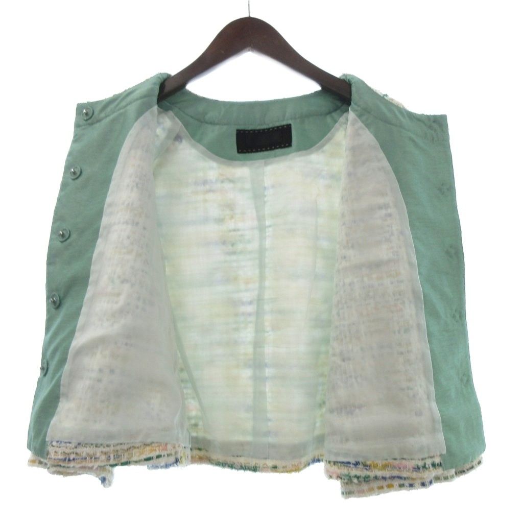 トゥービーシック TO BE CHIC 美品 ジャケット ノーカラー ツイード