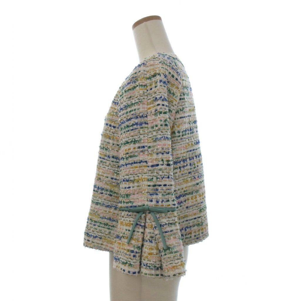 トゥービーシック TO BE CHIC 美品 ジャケット ノーカラー ツイード