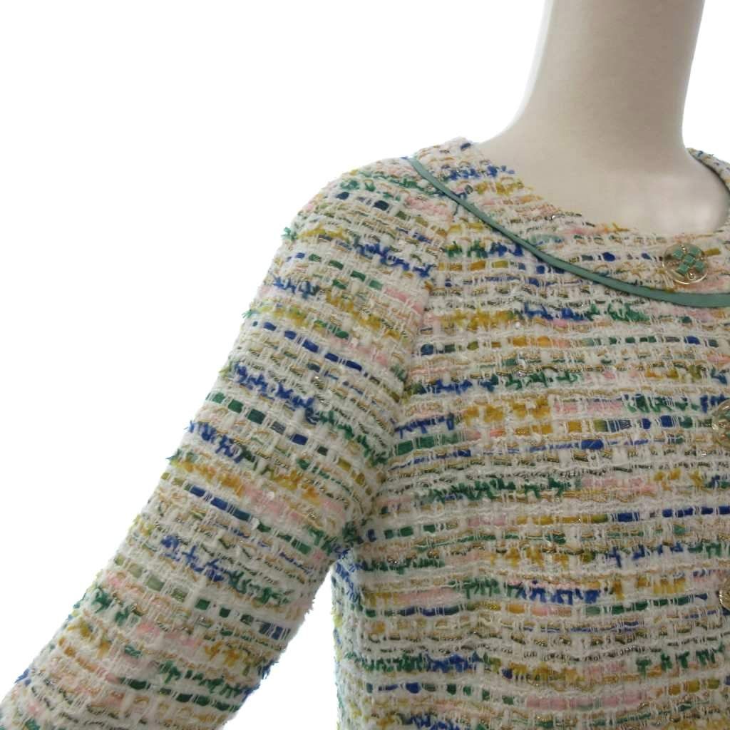 トゥービーシック TO BE CHIC 美品 ジャケット ノーカラー ツイード