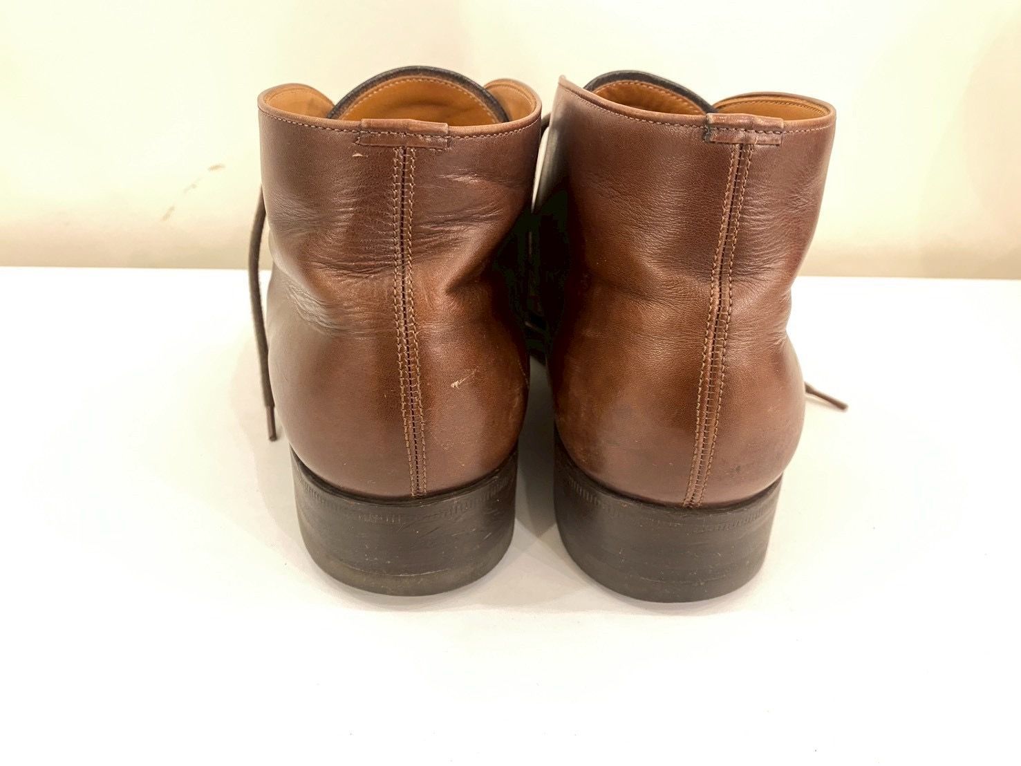 □Burberry バーバリー ブラウンレザー チャッカブーツ□ - メルカリ