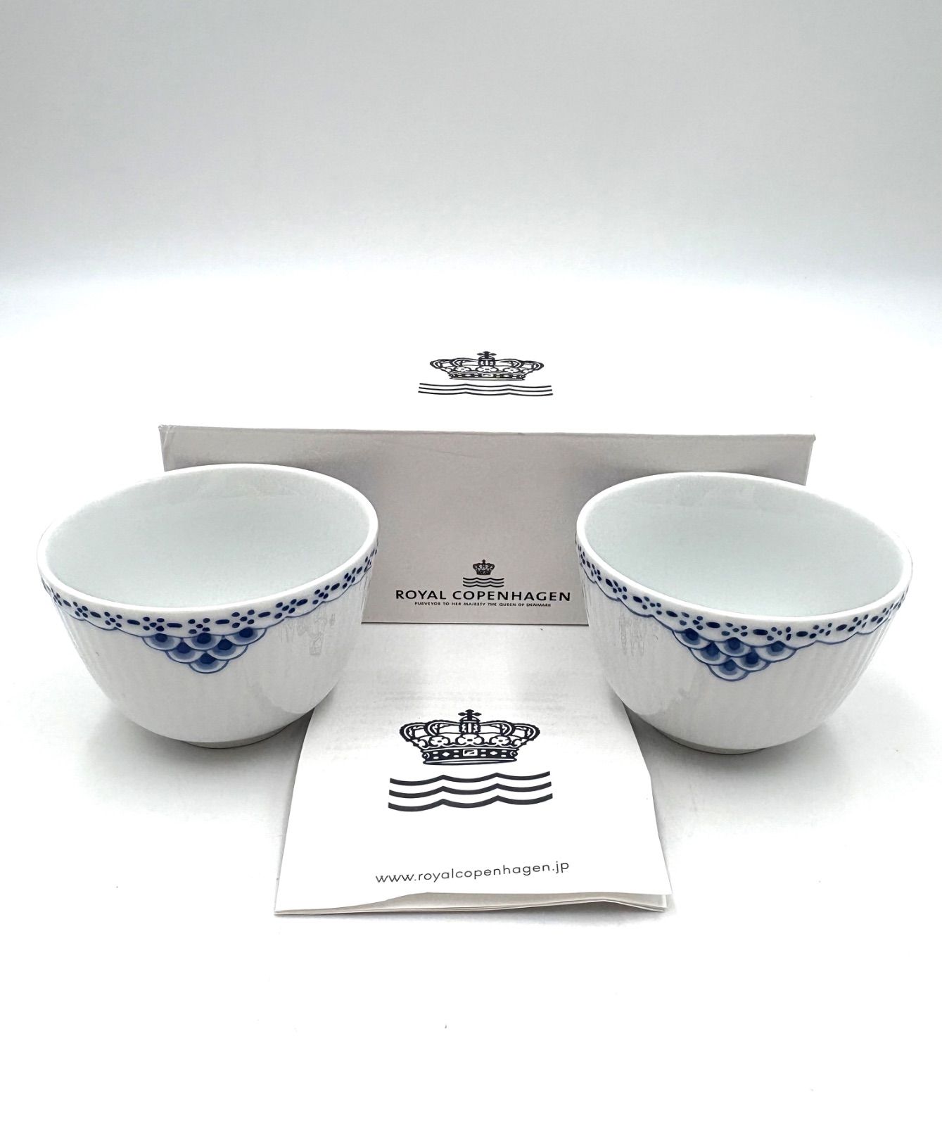 ロイヤルコペンハーゲン ブルーフルーテッドハーフレース 急須 湯呑 5