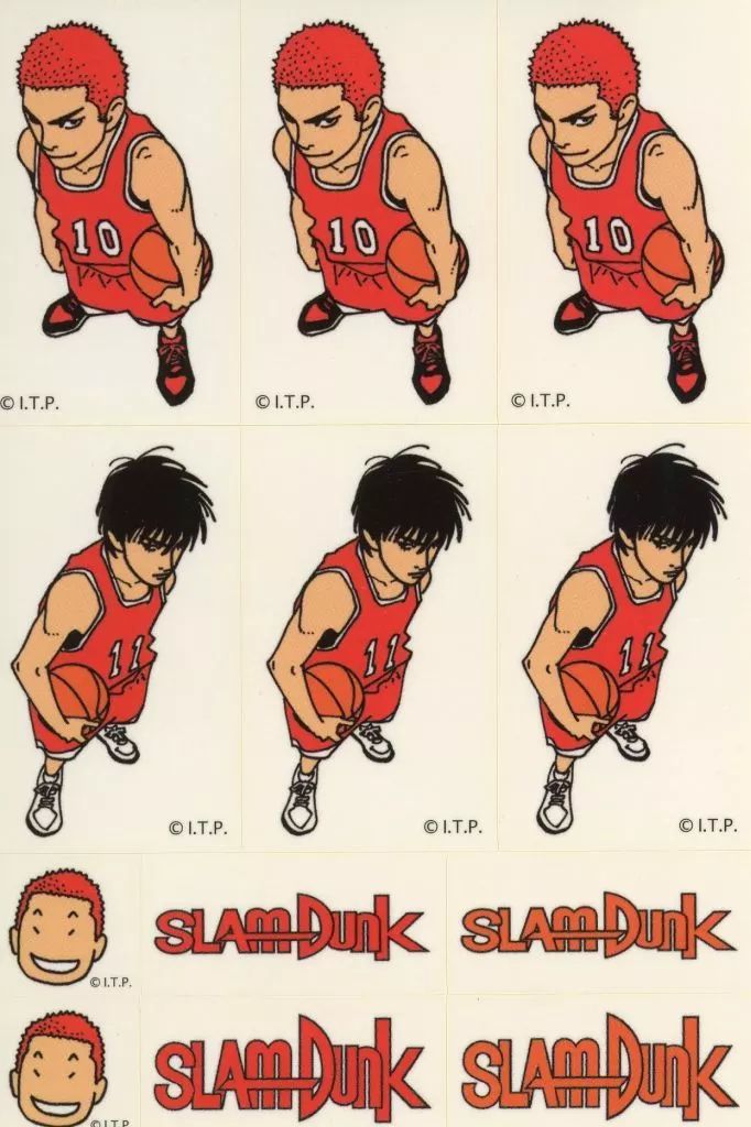 中古】シール・ステッカー 桜木花道＆流川楓 ステッカー 「SLAM DUNK
