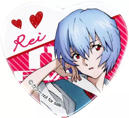 綾波レイ バレンタインクランチBOX 缶バッジ 中古】バッジ・ピンズ [単品] 綾波レイ(制服) ハート缶バッジ 「新世紀