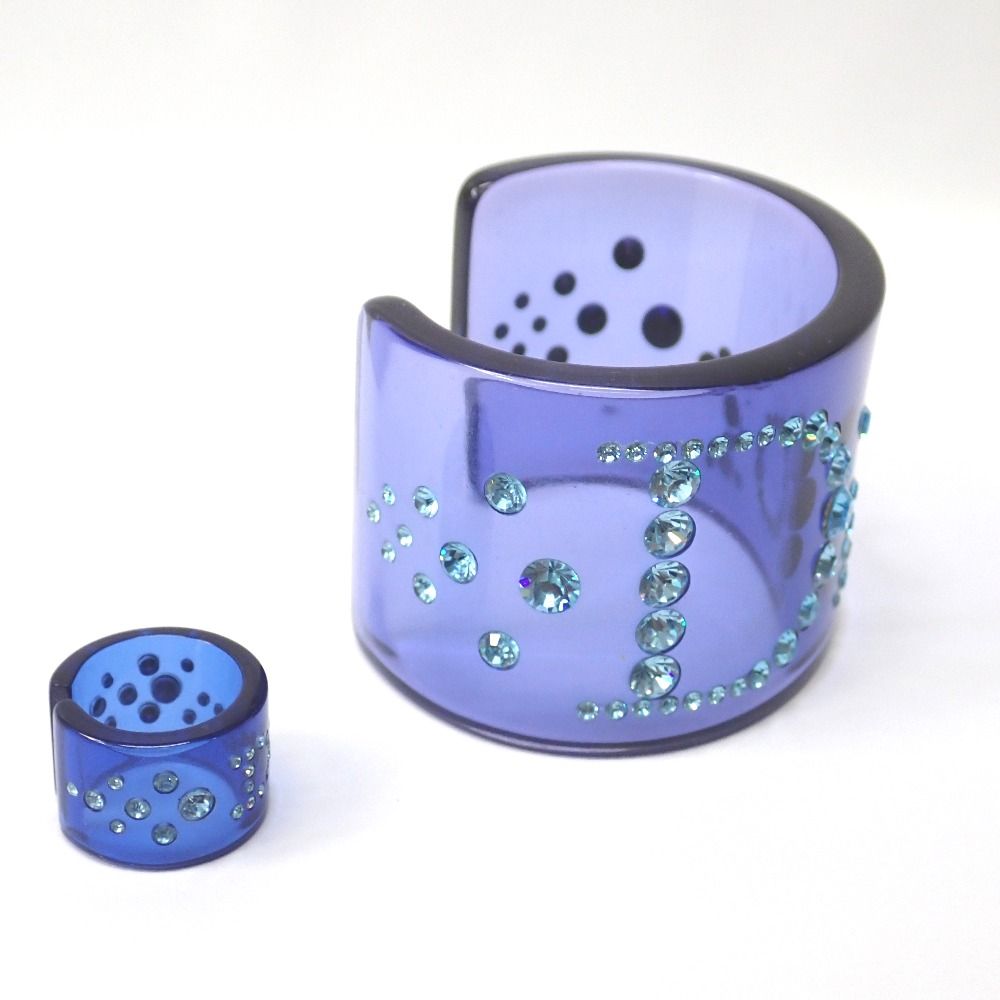 Ft635333 クリスチャンディオール バングル リングセット クリア