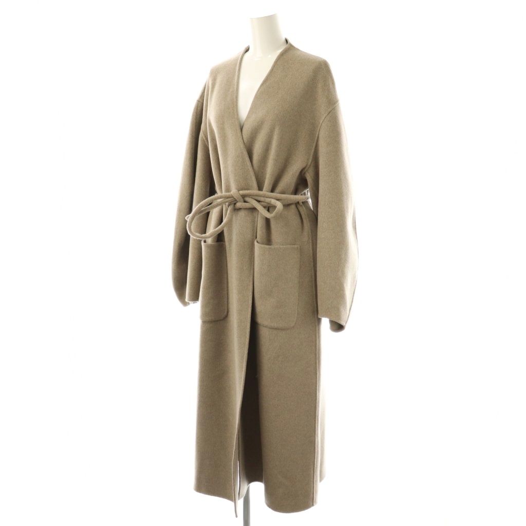未使用✨ノーブル Super160sパフスリーブロングコート 24AW ベージュ ノーブル NOBLE 24AW Super160sパフスリーブロングコート ガウンコート