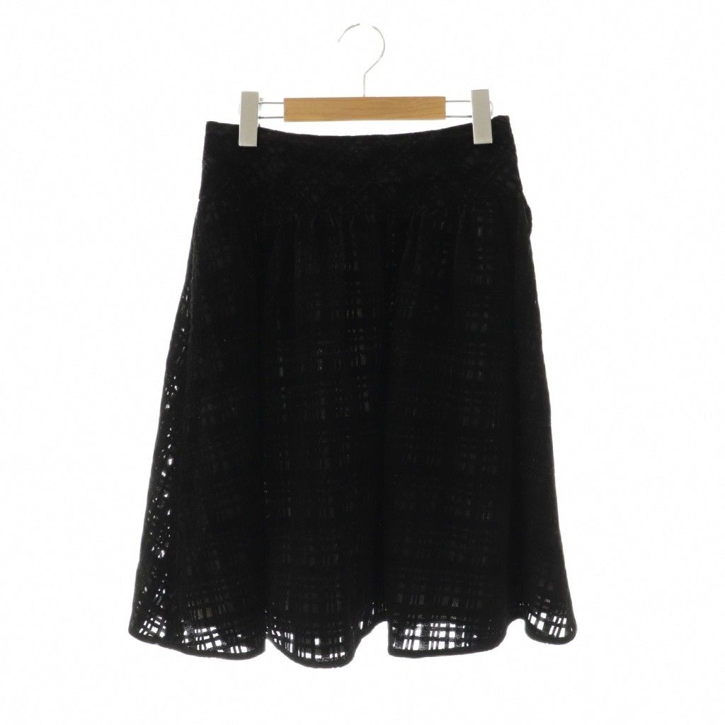 ルネ Rene ベロア スカート 膝丈 フレア 36 黒 /NR □OS - メルカリ